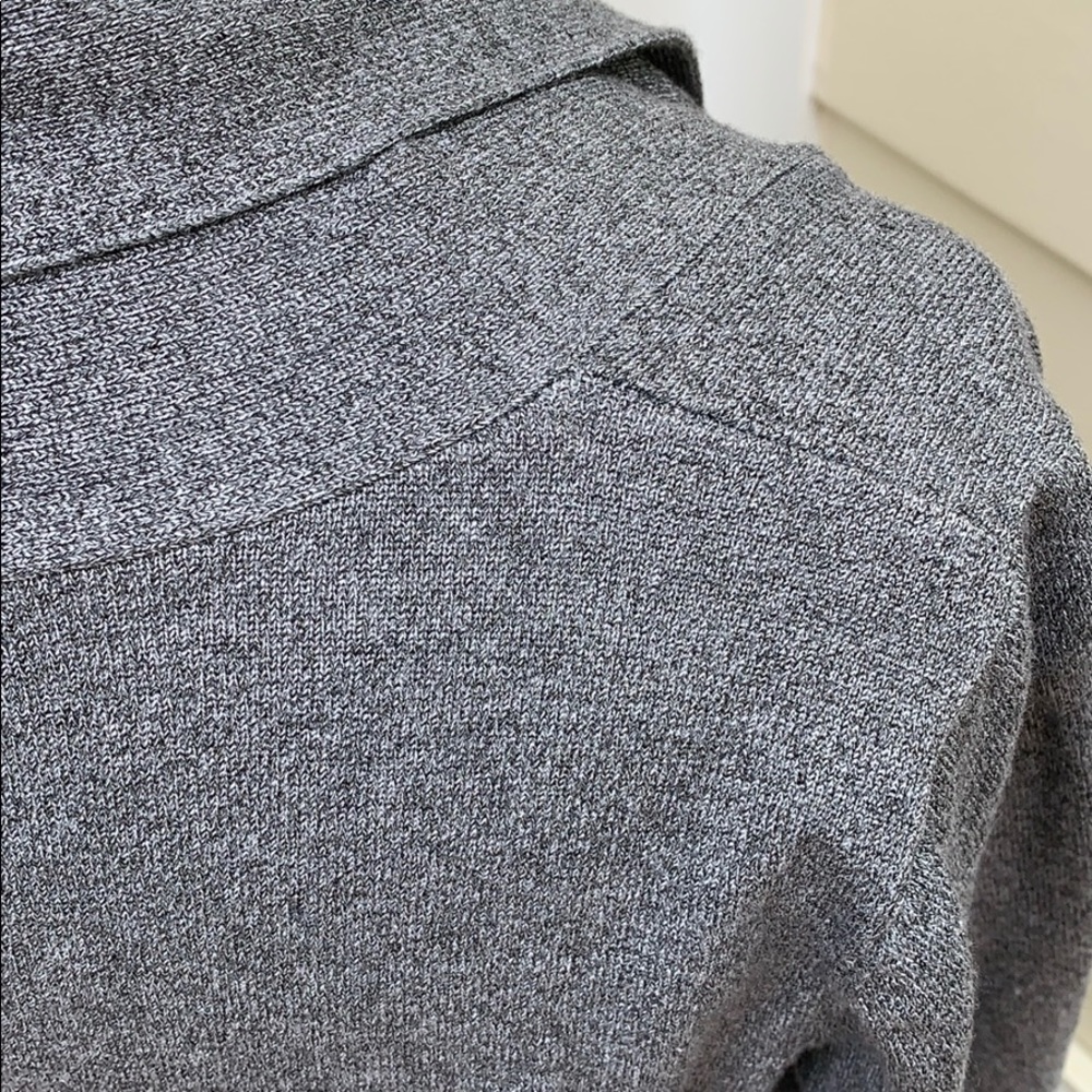 Gray Open‑Front Cardigan Comfy Minimal Understated Neutral Wardrobe Staple - Picture 6 of 8